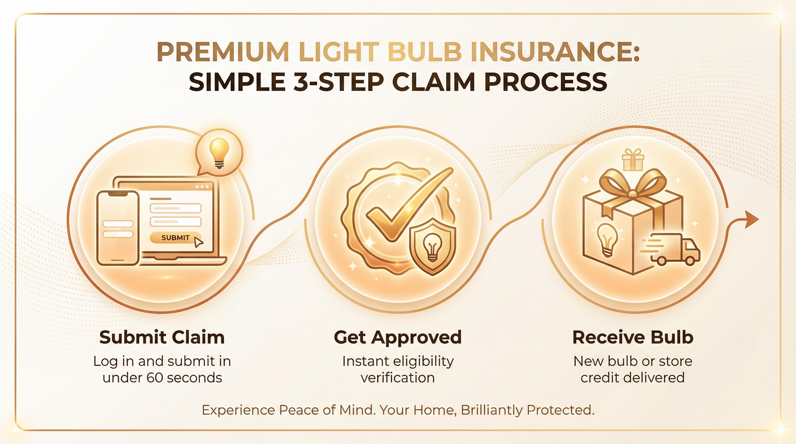 Claim process: Submit, Approve, Deliver