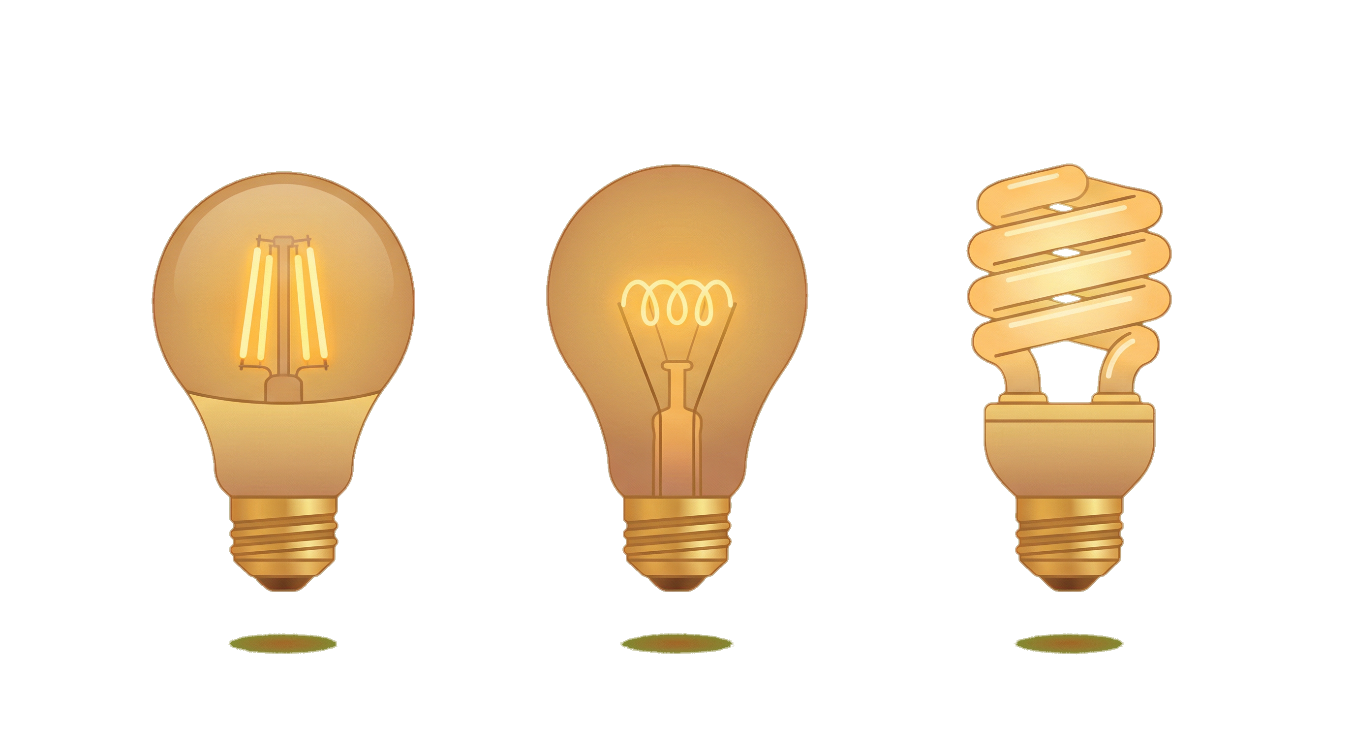 LED, Incandescent, and CFL bulbs