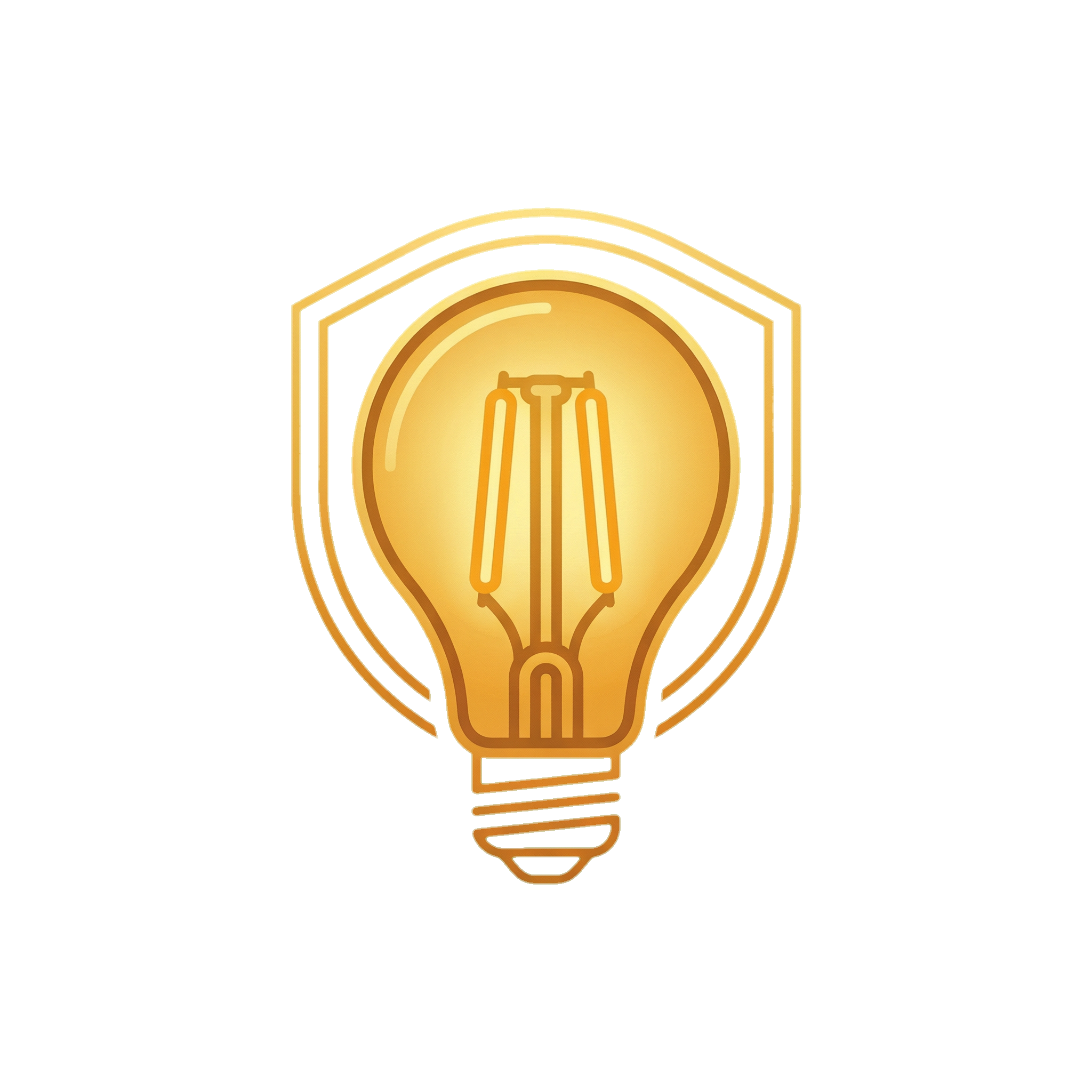 Light bulb with protective shield